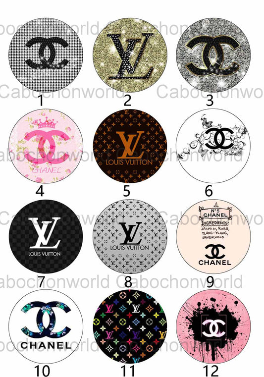 Collection de cabochons avec logo de mode CW0301