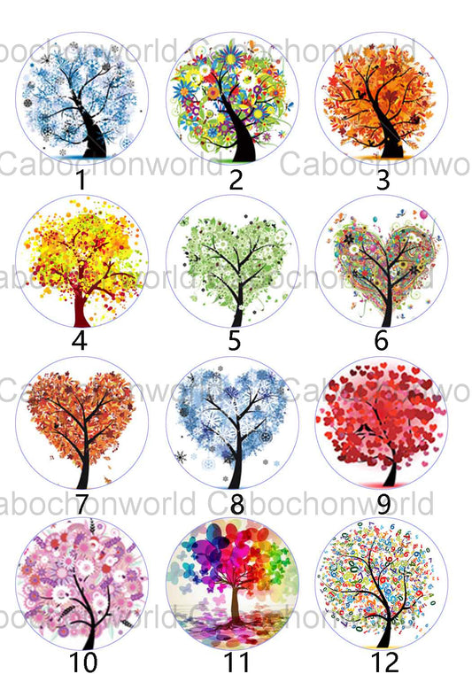 Collection de cabochons d'arbre magique CW0303
