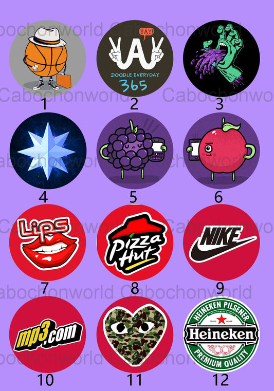 Verschiedene Tag-Cabochon-Kollektion CW0332