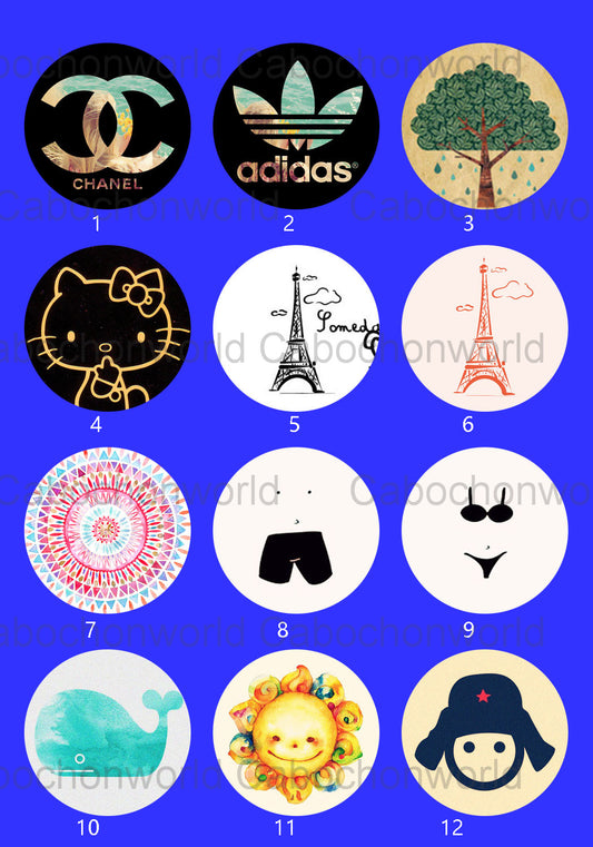 Verschiedene Gemälde-Cabochon-Kollektion CW0431