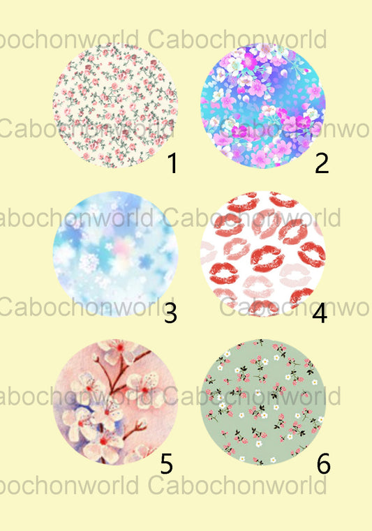 Belle collection de cabochons de fleurs CW0477