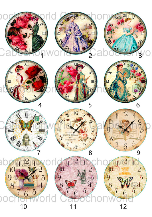 Plaque de cadran d'horloge Collection cabochon CW0548