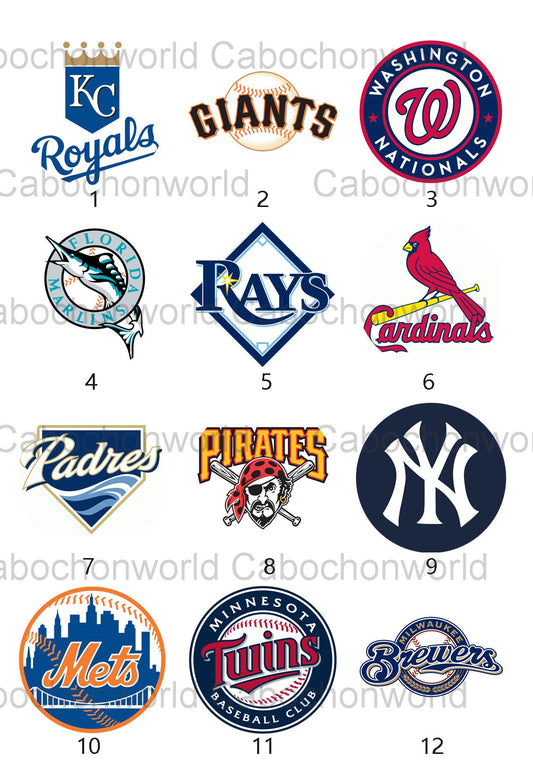 Collection de cabochons avec logo de l'équipe MLB CW0560