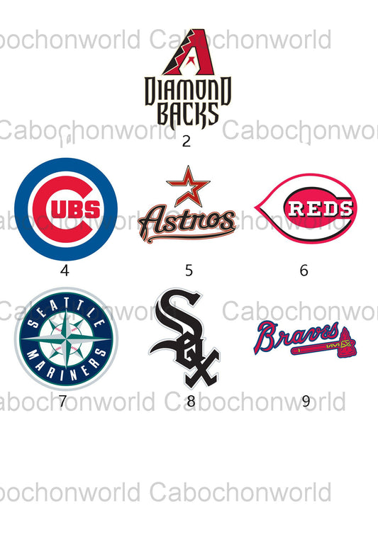 Collection de cabochons avec logo de l'équipe MLB CW0561