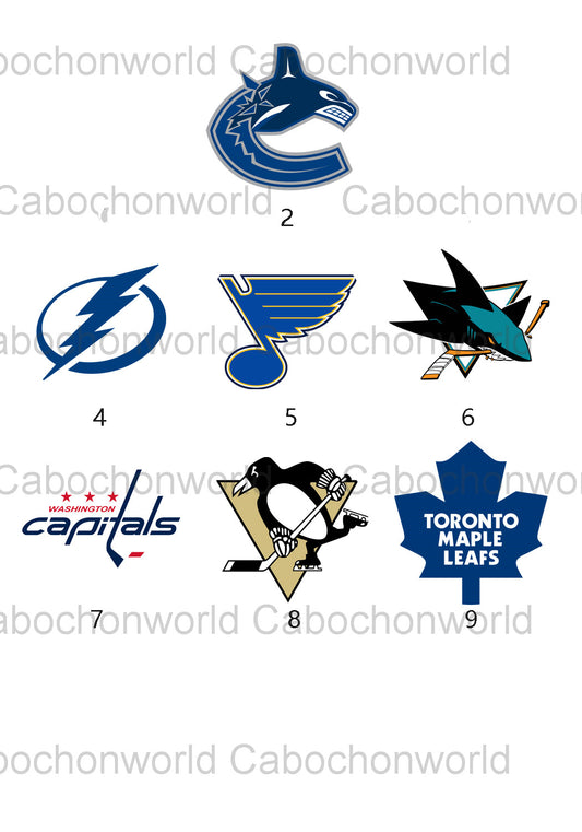 Collection de cabochons avec logo de l'équipe de la LNH CW0570