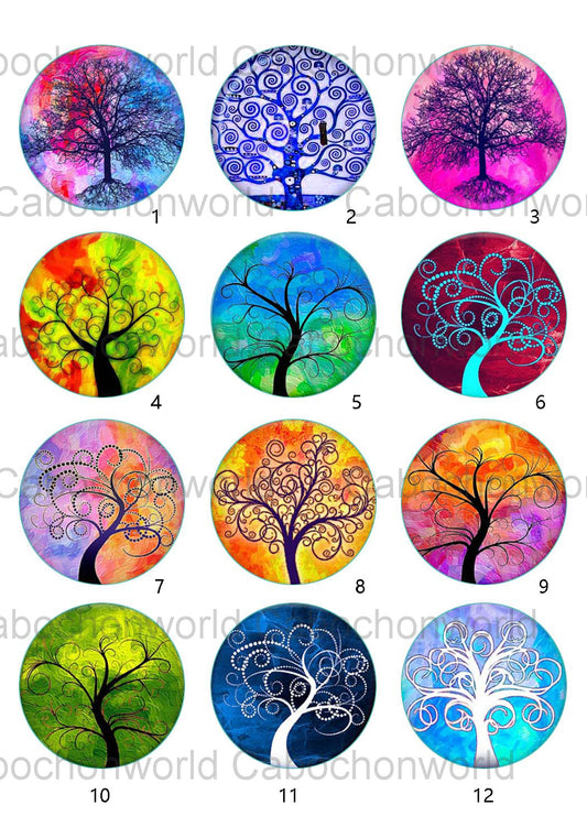 Collection de cabochons d'arbre magique CW0571