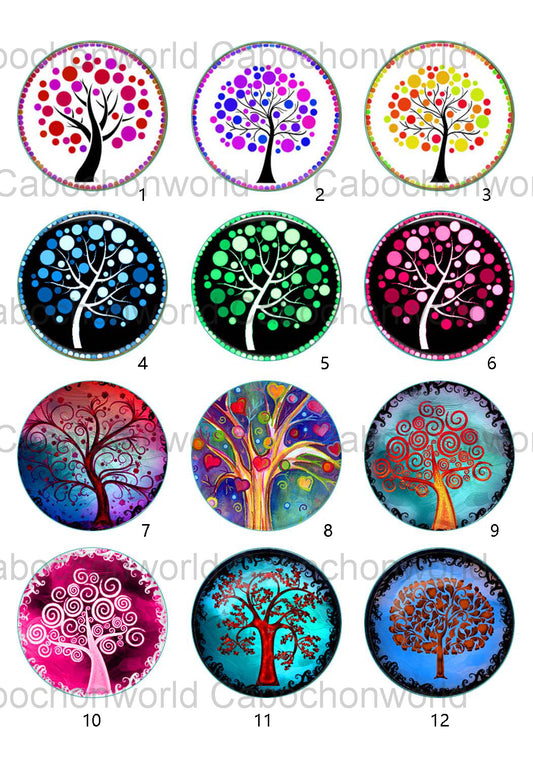 Collection de cabochons d'arbre magique CW0572