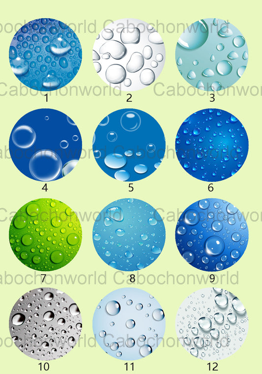 Collection de cabochons à bulles CW0633
