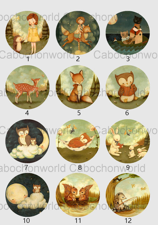 Collection de cabochons de livre d'images CW0689