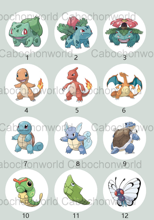 Collection de cabochons Pokémon CW0695