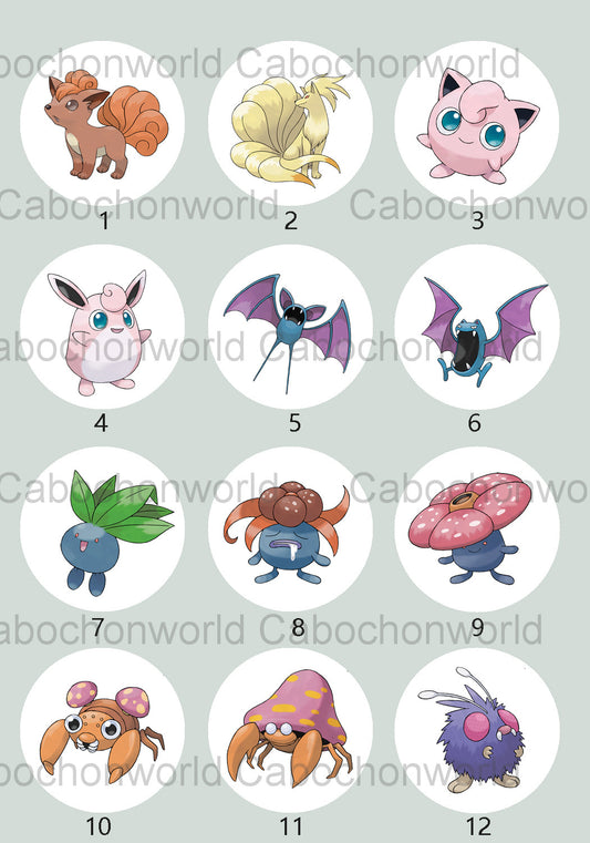 Collection de cabochons Pokémon CW0698