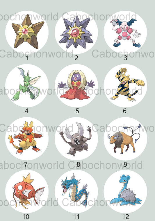 Collection de cabochons Pokémon CW0705