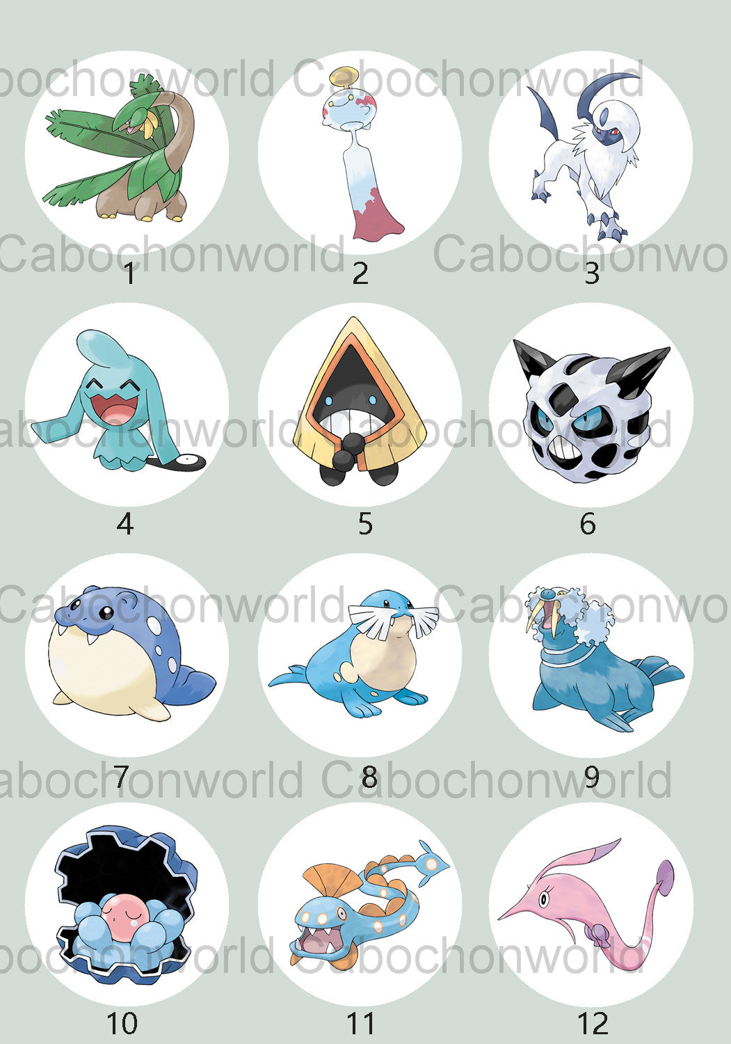 Collection de cabochons Pokémon CW0725
