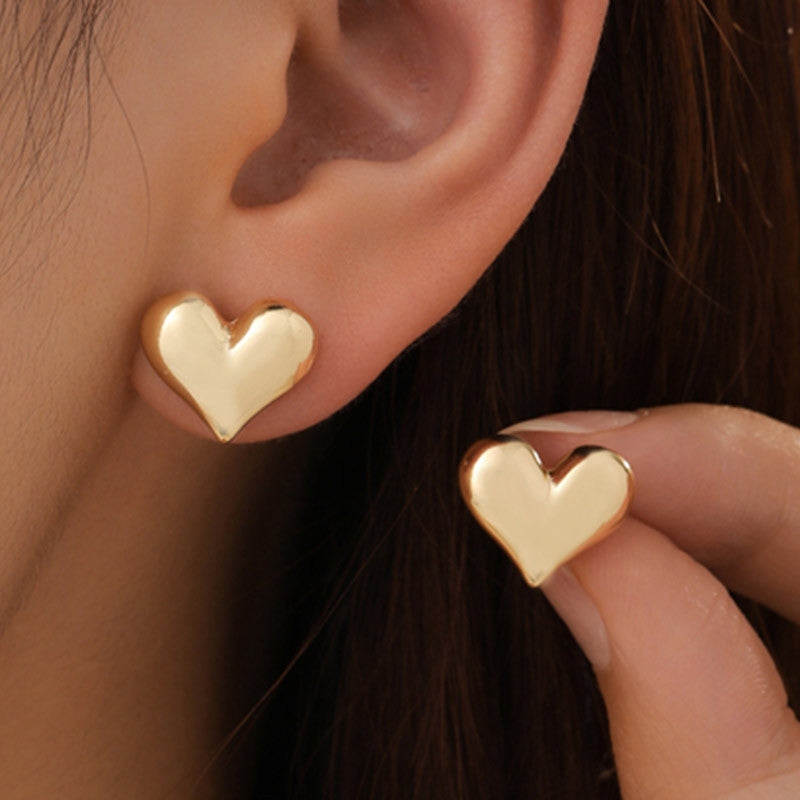4 boucles d'oreilles créoles en forme de cœur et d'étoile florales ornées de strass 14K GF