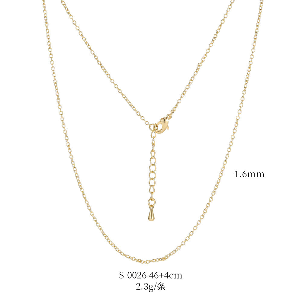 2 Cable Box Singapore Beaded Chain Necklace with Extender 14K GF Choker