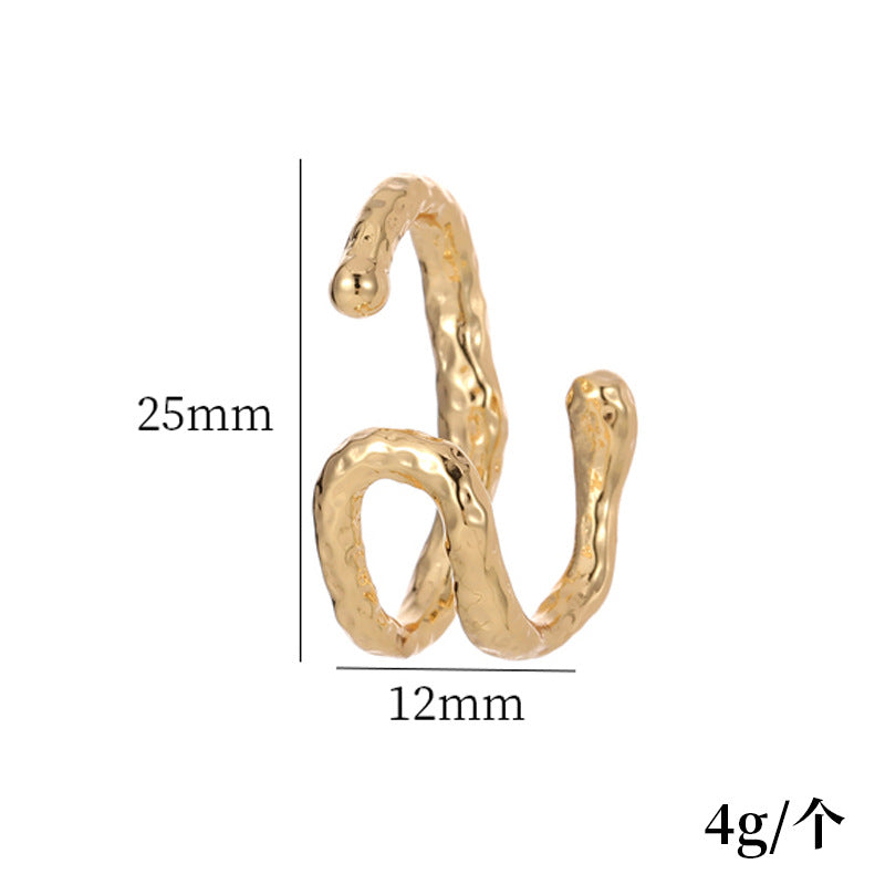 4 boucles d'oreilles fondantes, manchettes d'oreille, grimpeur sans perçage, boucle d'oreille 14K GF