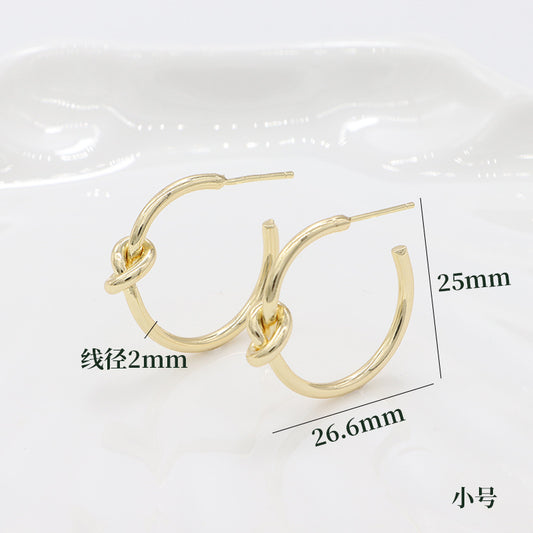 4-Knoten-Kreis-Ohrstecker aus 14-karätigem GF