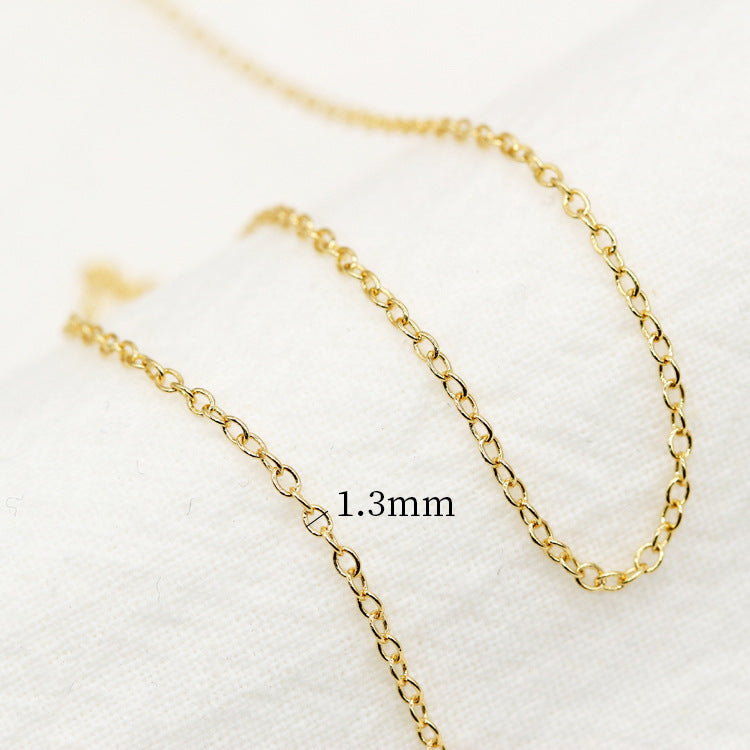 Chaîne câblée ovale arrondie de 2 mètres 14K GF