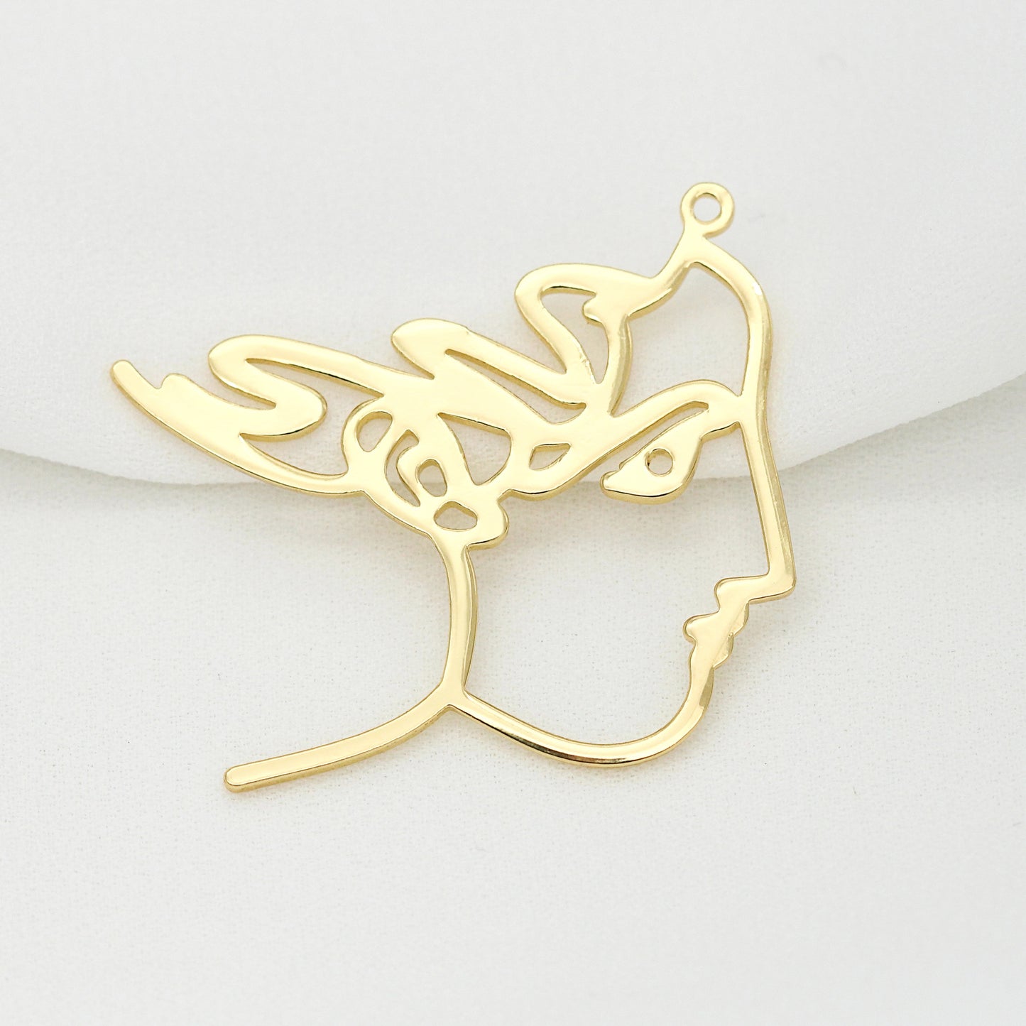 10 wunderschöne Mädchen-Kreis-Charm-Anhänger aus 14 Karat GF