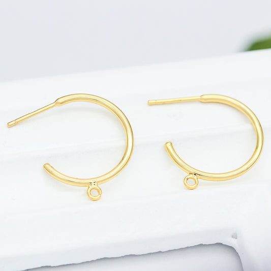 20 boucles d'oreilles demi-cercle avec boucle 14K GF Earing