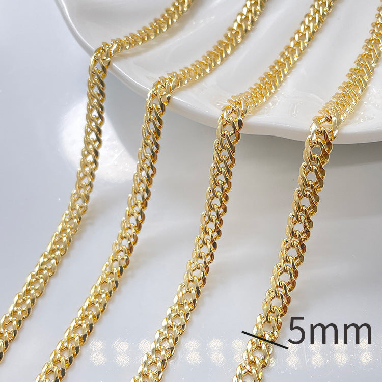 2 Meters Flat Curved Link Cable Chain 14K GF
