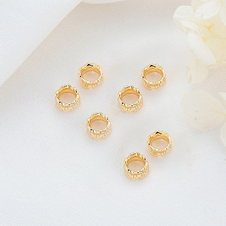 10 Roundelle Bead Charm 14K GF Charm Beadwork Spacer