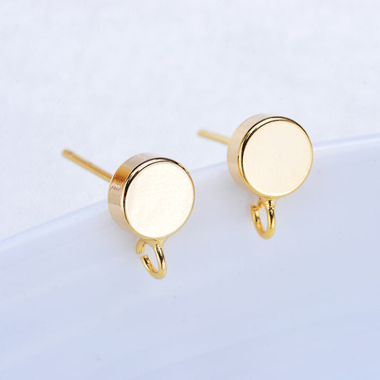 20 boucles d'oreilles rondes brillantes avec boucle d'oreille 14K GF