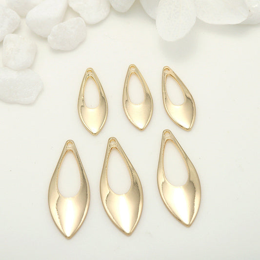 20 minuscules pendentifs de charme en forme de goutte d'eau incurvée 14K GF