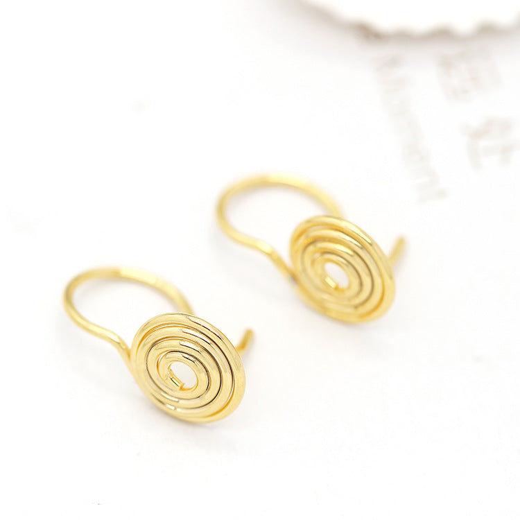 4 clips d’oreille en spirale sans piercing boucle d’oreille 14K GF boucle d’oreille demi-percée perle vierge