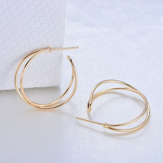 Pendentif à breloque torsadé 20 demi-cercles 14K GF