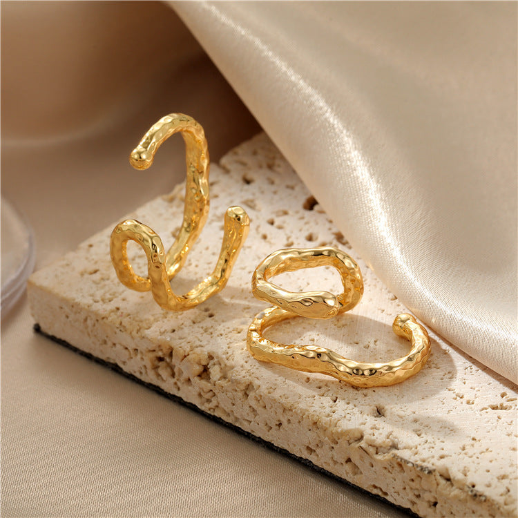 4 boucles d'oreilles fondantes, manchettes d'oreille, grimpeur sans perçage, boucle d'oreille 14K GF