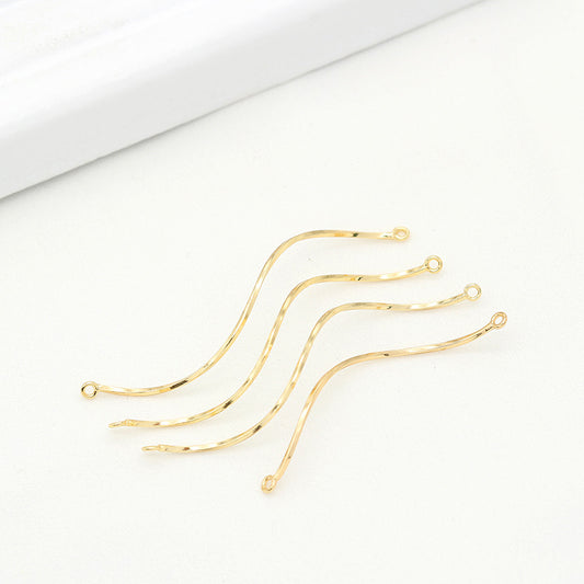 Connecteur de fil d'onde S en spirale à 5 doubles boucles 14K GF
