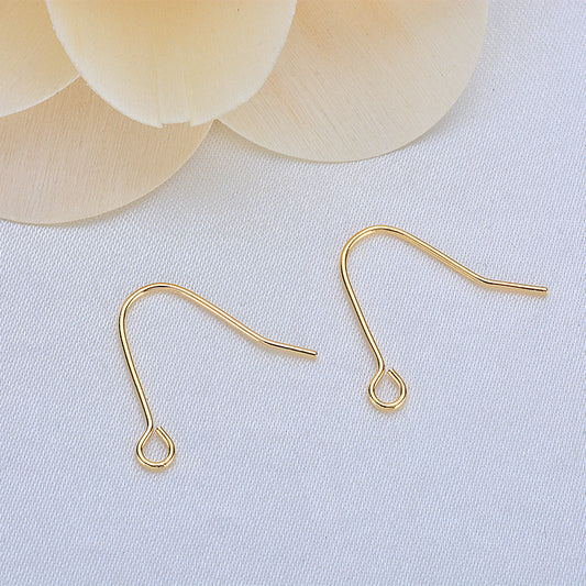 100 boucles d'oreilles à crochet uni 14K GF