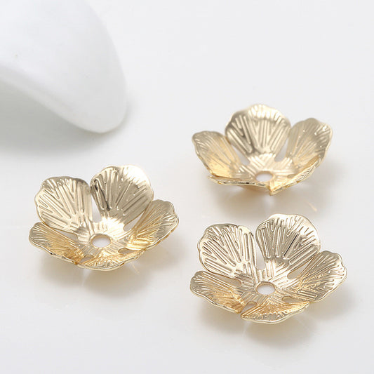 50 bonnets de perles florales, tasse 14K GF, breloques, entretoise de perles
