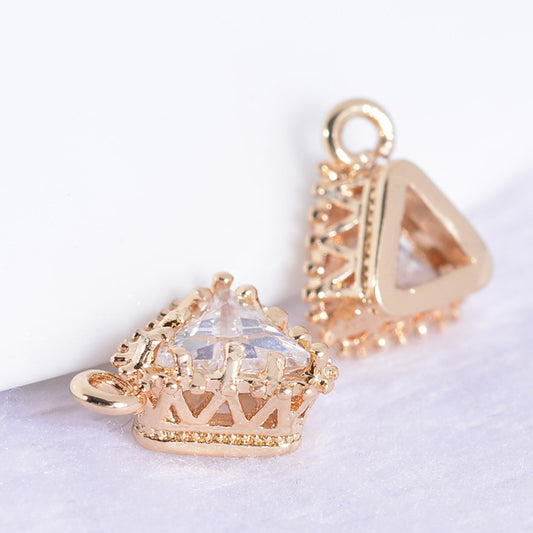 20 pendentifs à breloque triangle ornés de strass 14K GF