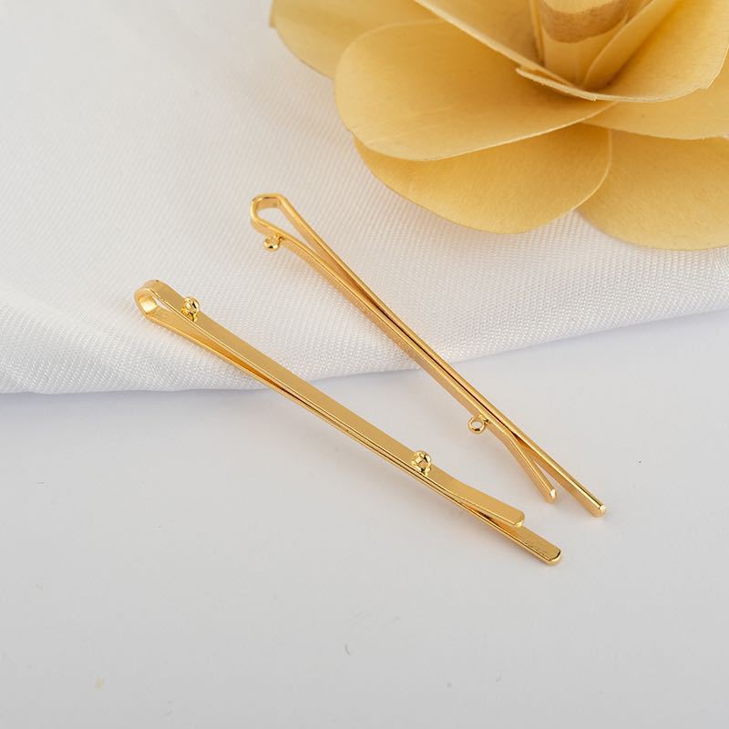 50 doppelt geschlungene gerade Haarnadel-Haarspange 14K GF