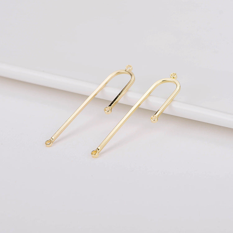 10 pendentifs à breloques multi-boucles en forme de cercle en U 14K GF