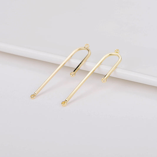 10 pendentifs à breloques multi-boucles en forme de cercle en U 14K GF