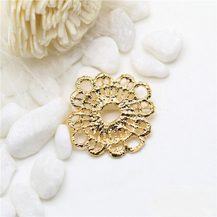 50 bonnets de perles florales, tasse 14K GF, breloques, entretoise de perles