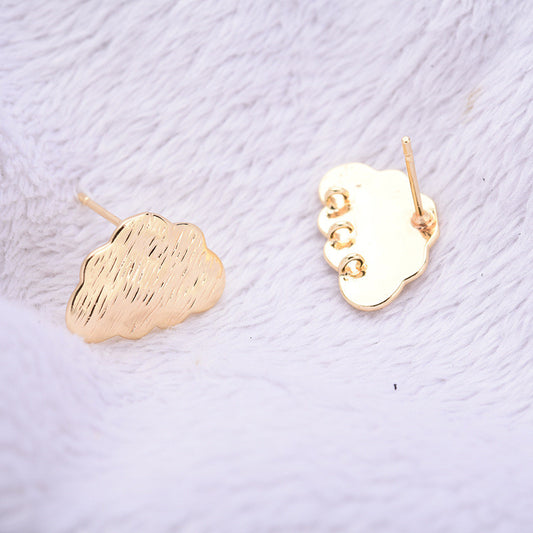 20 boucles d'oreilles à tige en forme de nuage givré avec boucles d'oreilles multiples 14K GF