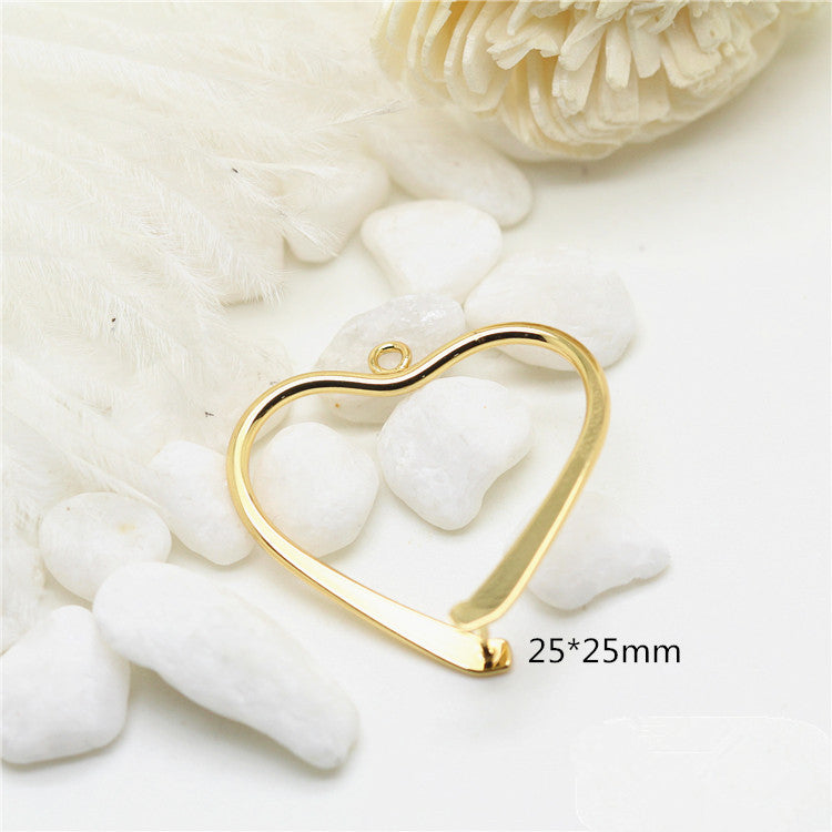10 Herz-Kreis-Charm-Pinch-Bail-Anhänger 14K GF