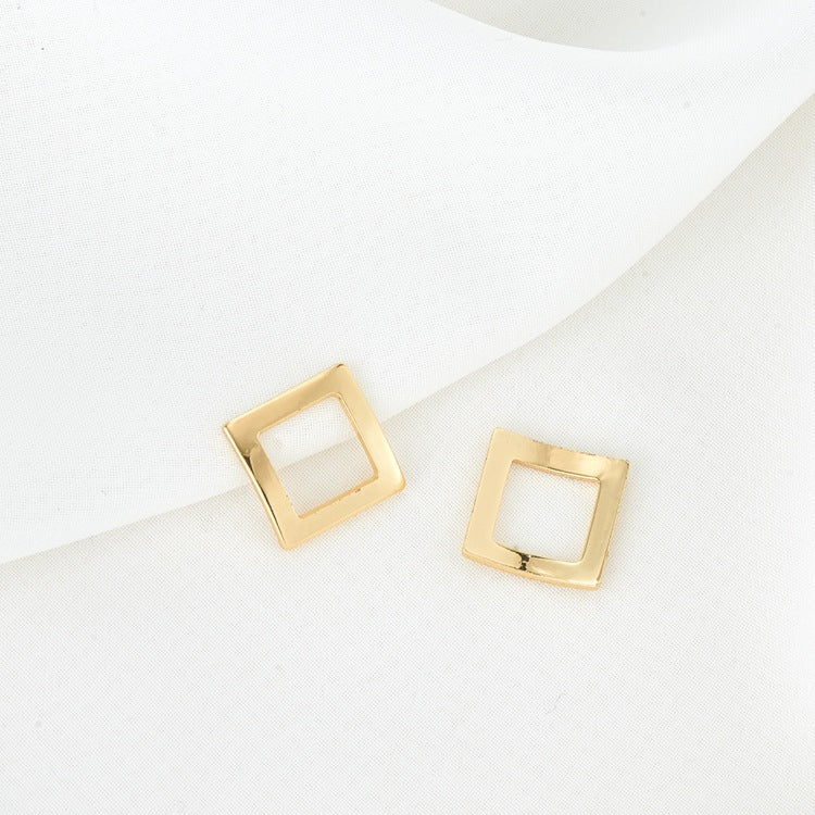 10 pendentif à breloque cercle carré courbé 14K GF