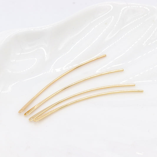 10 Bent Stick Bar Charm Anhänger 14K GF