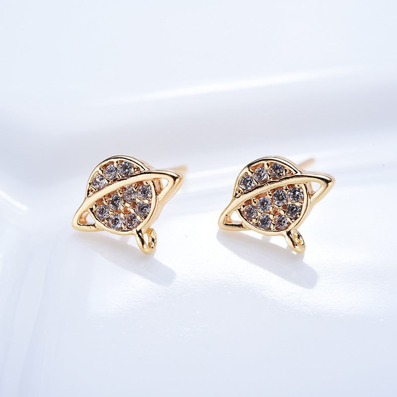 20 boucles d'oreilles Saturn avec boucle 14K GF ornées de strass