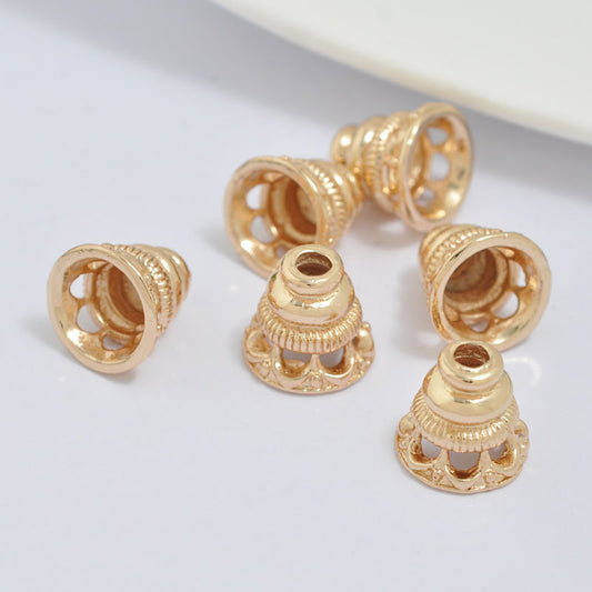 20 Creux Cône Perle Cap Tasse 14K GF Charme Perles Entretoise