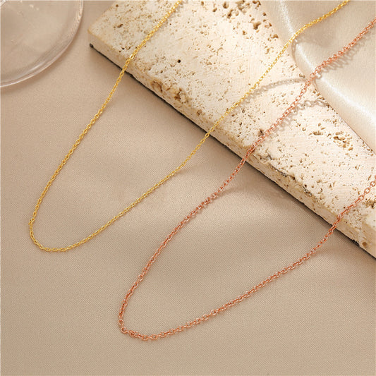 Collier à 2 chaînes câblées 14K GF ras du cou avec rallonge