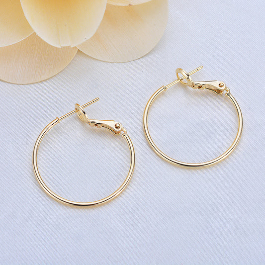 20 boucles d'oreilles créoles unies 14K GF