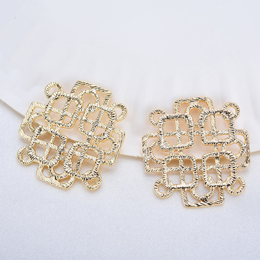 20 pendentifs à breloques à pièces carrées à boucles multiples 14K GF