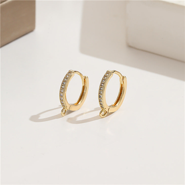 4 boucles d'oreilles créoles unies 14K GF