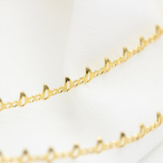 Bordure de bijoux à garniture dentelée de 2 mètres couvrant 14K GF
